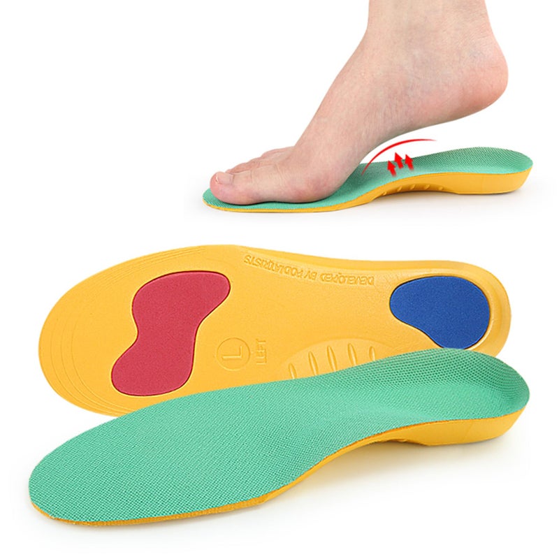 JSHshield Kids Orthotic InsoleKids Flat Feet Inserts for Moderate Arch SupportComfort Replacement Shoe Inserts for Children